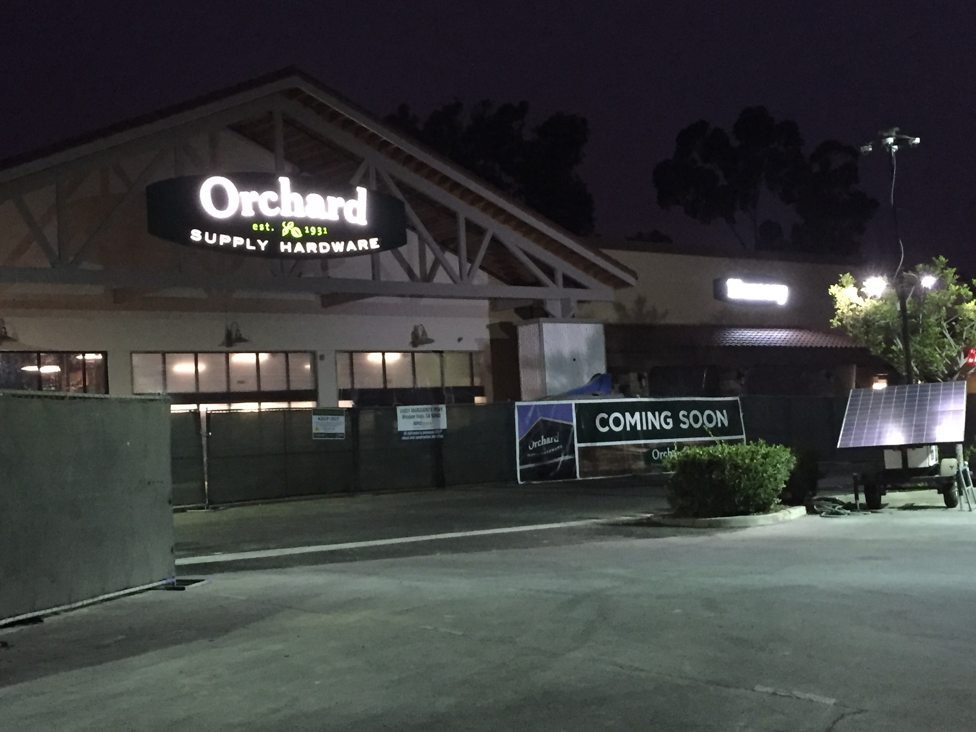 Orchard Supply Hardware Shell Building and Site- Mission Viejo, CA - Birdgroup Construction